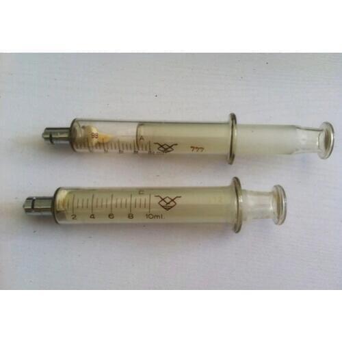 10ML Glass syringe Luer Lock Head injector sampler dispensing with ink chemical medicine