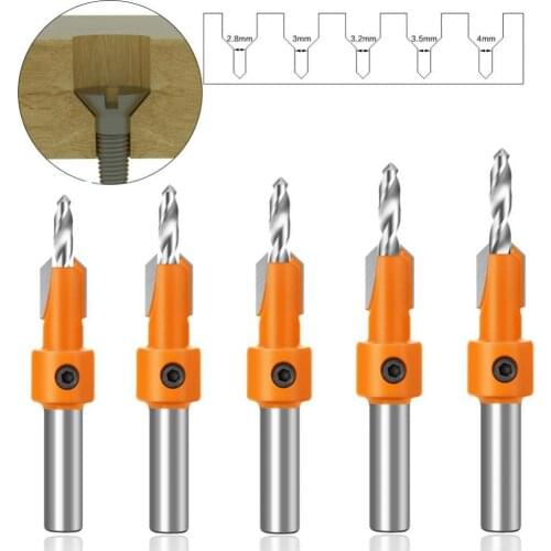 8mm Durable Alloy Carbon Steel Woodworking Countersunk Screw Step Drill Tool