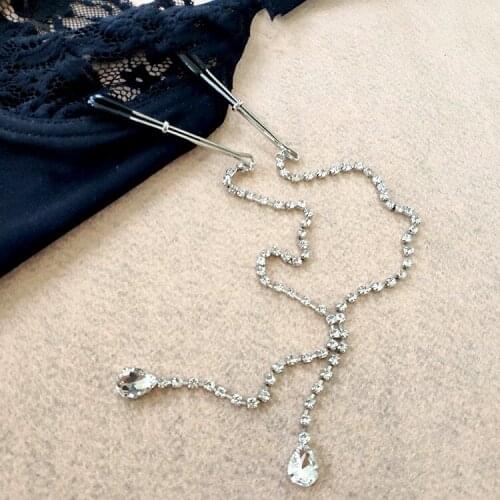 Sparkling Diamond for Chest clip Necklace Chest paste