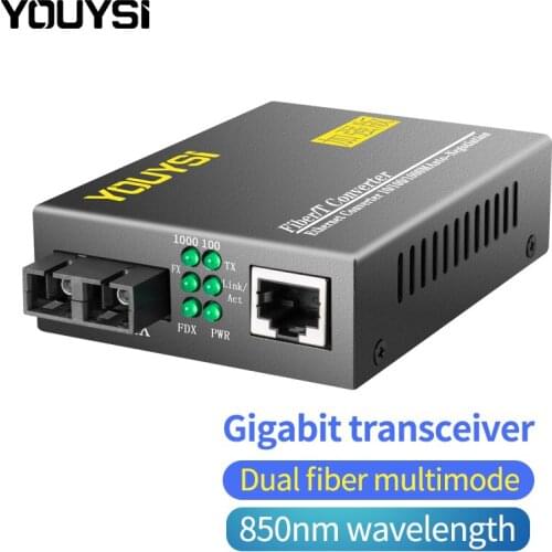 TP-LINK Technical grade YYS-MC850M Gigabit multimode dual fiber optical transceiver 1000M Fiber media Converter SC 0.55km