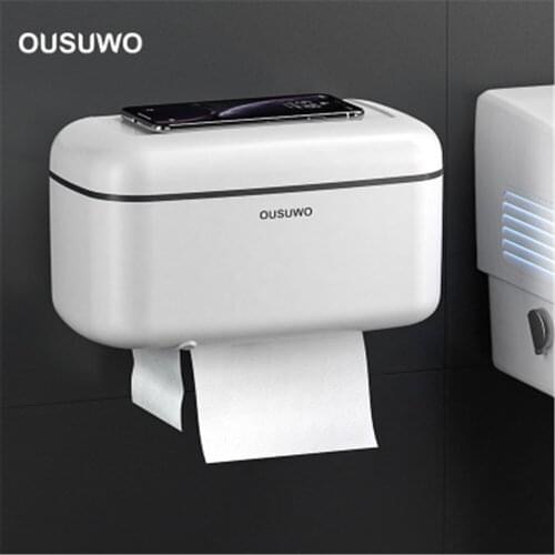 Waterproof Toilet Paper Box Tissue Holder Bathroom Garbage Bag Storage Boxes Shelf Rack Roll Papers Case Punch Free Organizer