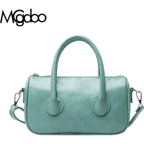 MGCDOO High Quality Handbags Fashion Simple Shoulder Bag Solid Casual Design Crossbody Bags Leather Bucket Bag