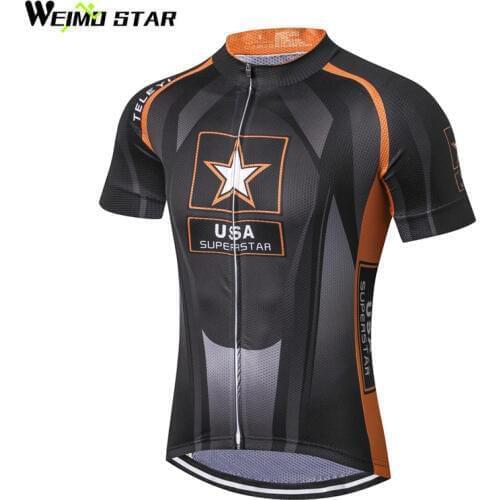 Weimostar 2018 USA pro team Cycling Jersey Men Mountain mtb Bike Jersey Bicycle Shirt Breathable Cycling Clothing Ropa Ciclismo