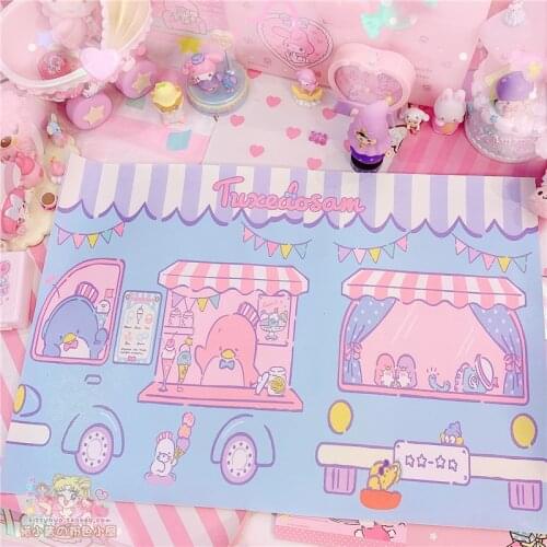 Japanese Game Pink Mouse Pad Plus Size Cartoon Anime Game Player Mouse Pad Keyboard Cute Pads Table Mats