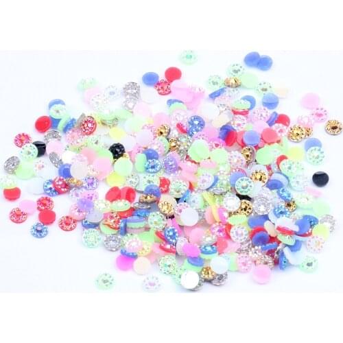 Jelly AB Color 5mm 30000pcs Sunflower Resin Rhinesstones Flatback Glue On For Nail Art Decoration DIY Phone Craft Jewelry Stones