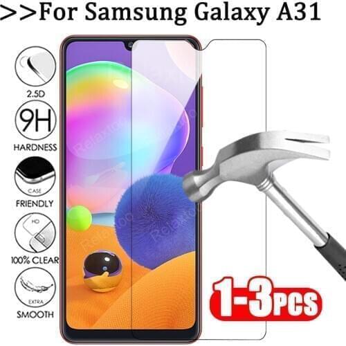 1-3Pcs Screen Protector on For Samsung galaxy A31 Transparent Protective Glass For Samsung galaxy A01 A21 A51 A71 Tempered Gla