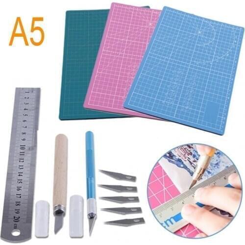 1pc A5 Multifunction Pvc Self Healing Cutting Mat Cutting Pad Board Paper Cutter Knife DIY Craft Tools Office School Supplies