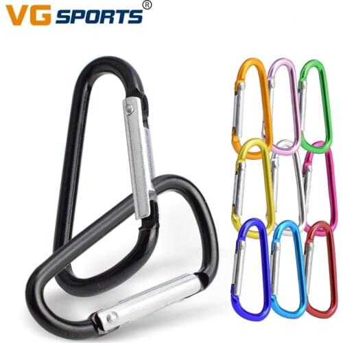 100pc Outdoor Snap Carabiner D-Ring Key Chain Clip Hiking Camping Water Bottle Buckle Travel Kit EDC Climbing Accessories