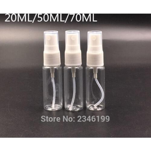 20ML 50ML 70ML 100pcs/Lot Clear Plastic Spray Bottle,DIY Perfume Emulsion Container,Empty PET Packing Tube,Sprayer