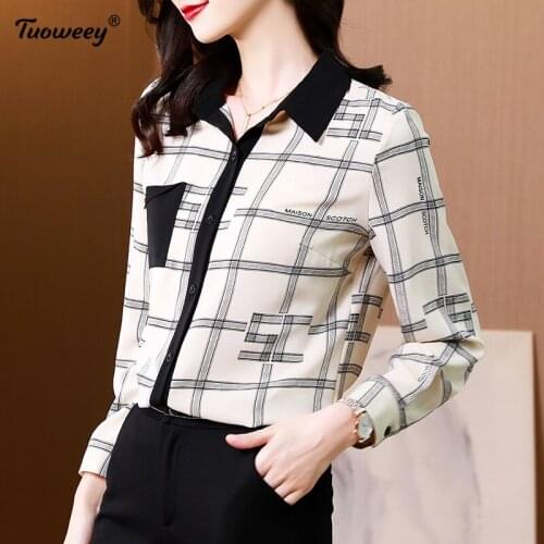 2021 Spring style Fashion Clothing Blouse Women Ladies Tops Chiffon Blouse Shirts Casual Loose Tops Bow Button Blusas Mujer