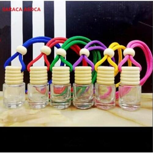 4ML 5ML Car Perfume Pendant Empty Glass Perfume Bottles car accessories With Plastic Seal