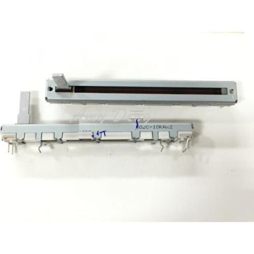 5pcs/lot Japan 7.5 cm double straight sliding potentiometer A10K*2 axis 15MM fader RS60112A600N