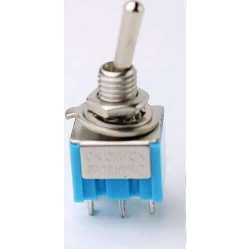 5pcs MTS-203 3 Position 2P2T DPDT ON-OFF-ON 6 Miniature Mini Toggle Switch sky blue