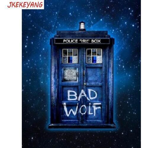 5D DIY square/round Diamond Painting Doctor Who Phone Box Cross Stitch Diamond Embroidery Pattern Rhinestone J2733