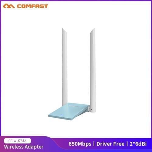600Mbps 2*6dbi Wifi Antenna USB Wireless Wifi Adapter Dual Band 2.4G+5GHz 802.11 a/b/n/g/ AC Network Adapter Dongle