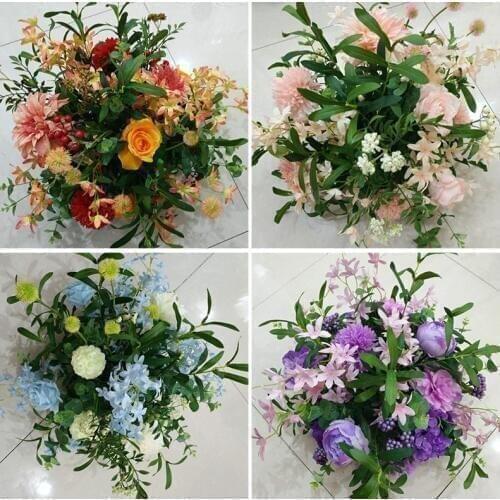 8Color Silk Flower Ball Flowe Rack For Wedding Centerpiece Home Room Decoration Party Supplies DIY Road Lead Craft Flower