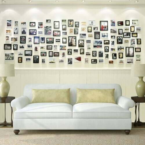 88pcs/108pcs Photo Wall Picture Frames Combination European Decorative Painting Photo Frame Sofa Background Hanging Artistic B