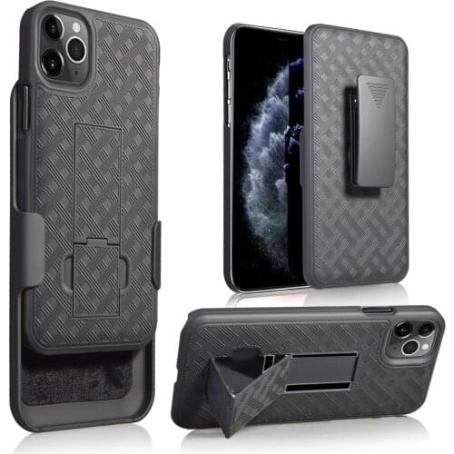Slim Combo Shell & Holster Case with Built-in Kickstand, Swivel Belt Clip Holster Phone Case for iPhone SE 2nd Gen (2020)