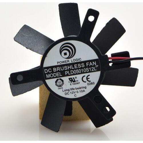 FOR Power PLD05010S12L diameter 4.6CM hole spacing 3.9CM 12V 2 wire ultra-quiet graphics fan