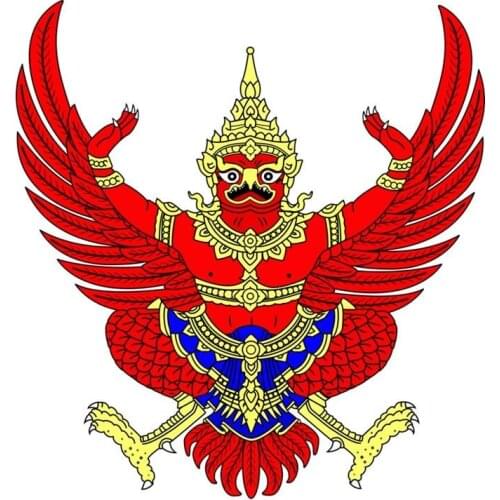 Garuda Emblem of Thailand Phra Khrut Pha Red Bird Car Sticker Funny Colorful Auto Automobile Decals Car-styling KK 14x15cm