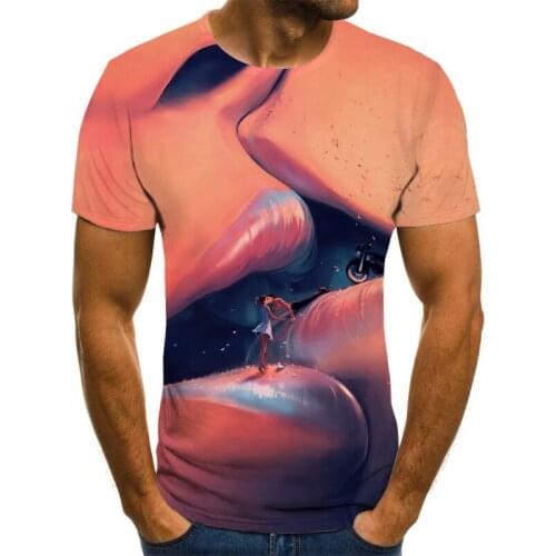 Mens T-shirt 3D print pattern T-shirt male oversized summer fashion men’s O-neck t-shirts high-quality breathable casual tshirt