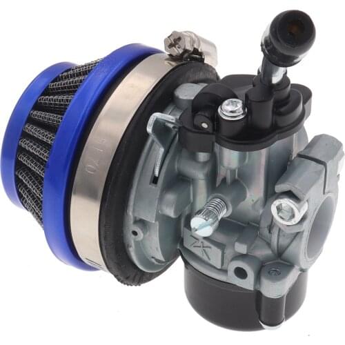 19mm Racing Carburetor Carby with 58mm Air Filter for 2 Stroke Motorized Push DIrt Pit Pocket Bike 49 66 70 80cc