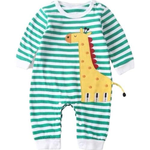 Newborn Infant Rompers Cotton Spring Autumn Casual Baby Clothing Full Long Sleeve Cartoon Animals Girl And Boy Toddler Jumpsuits