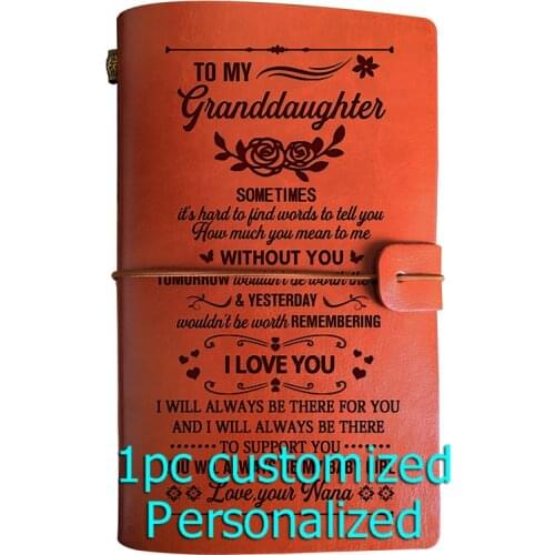 Engraved Leather journal personalized gifts to my husband BJ302 Customized Notebook A5 Dropshipping Supplier US Store Diary