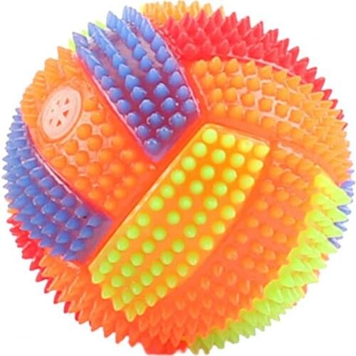 Colorful Luminous Flashing Squeeze Sounding Stress Relief Bouncy Ball Kids Toy