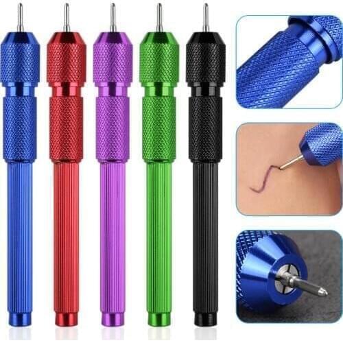 Tattoo Marker Pen Tattoo Supplies Microbalcing Pen Skin Marker Pen Scribe Tool Permanent Ink 1.6mm Ball for Dawing Flash