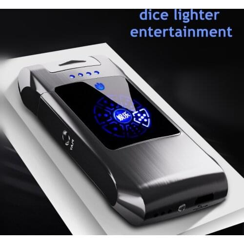 JOBON Metal Flameless Torch Windproof Lighter Double Arc Pulse Dice play screem Ligthers fingerprint Smoking lighter