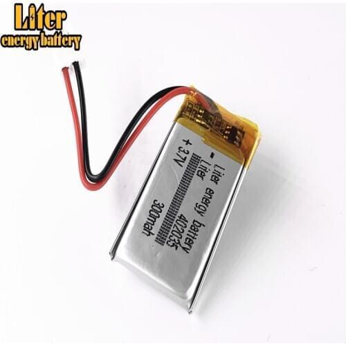 XHR-2P 2.54 402035 core 300mAh 3.7V polymer battery MP3 mobile speaker GPS loudspeaker story machine