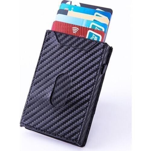 Zovyvol Unisex Fashion Carbon Fiber Rfid Anti-Theft Card Wallet Aluminum Credit Card Holder 2020 New Arrival Casual Money Bag
