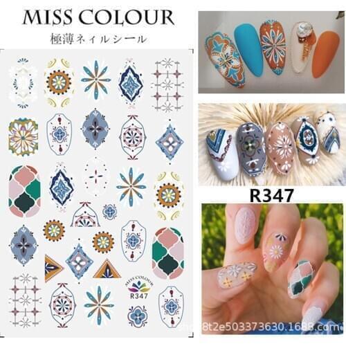 Nail Art Stickers Decorations Foil Decals Press On Nails Supplies Accesoires Designs DIY 3D Lei Dance Shoes Ribbon