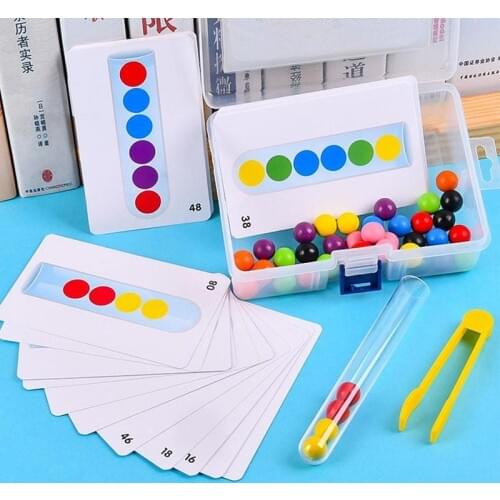 Clip Beads Test Tube Toy Children Logic Concentration Fine Motor Training Game Montessori Teaching Aids Educational Toy