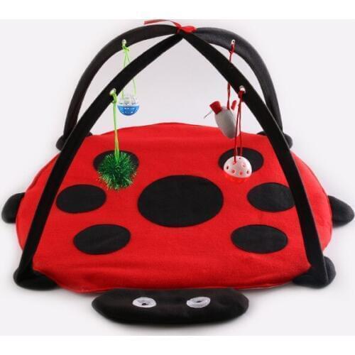 Portable Pet Tent Dog House kitten House Washable Teepee Puppy Cat Indoor Outdoor Kennels Portable Foldable Teepee Cave with Mat