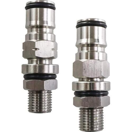 Ball Lock Post with Poppets, 1/4 Inch Male NPT Hex Nipple, 19/32 Inch-18 Gas/Liquid Corny Keg Adapter (Liquid and Gas)