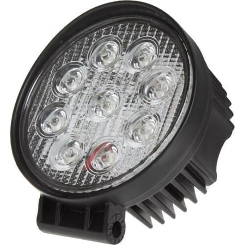 2pcs 27W 2700lm LED Work Light 12V 24V High Power LED Offroad Light Round Off Road For Truck