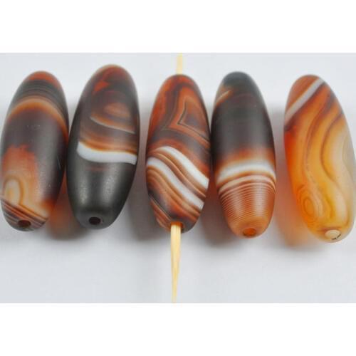 Natural Carnelian Tibet Dzi Veins Loose Bead Pendant Design Jewelry For Woman Gift making Jewelry For Woman Gift S035