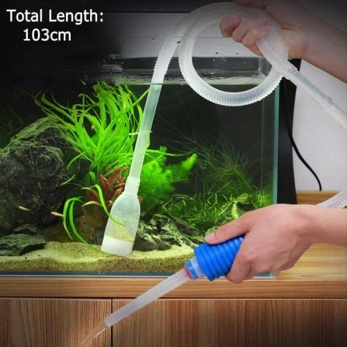Aquarium Water Changer Liquid Transfer Vacuum Pump Semi-auto Sand Washing Fish Tank Filter Cleaning Water Absorber Suction Pipe