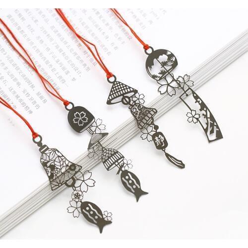 Vintage Cutout aeolian bells Bookmark Metal Book mark Stationery School Office Supply Escolar Papelaria