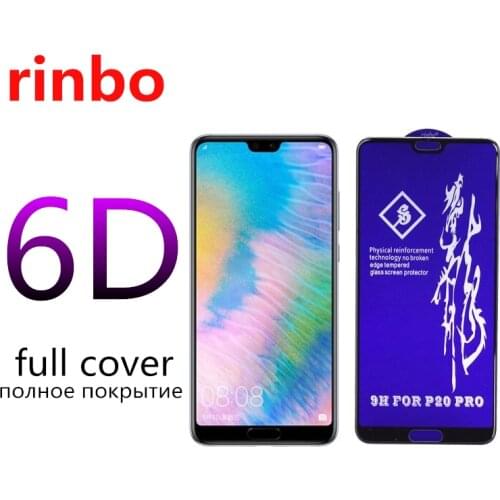 Rinbo Full Tempered Glass for Huawei P40 Lite Screen Protector Film for Huawei P30 Lite P20 Pro Mate 20 10 30 P Smart Glass