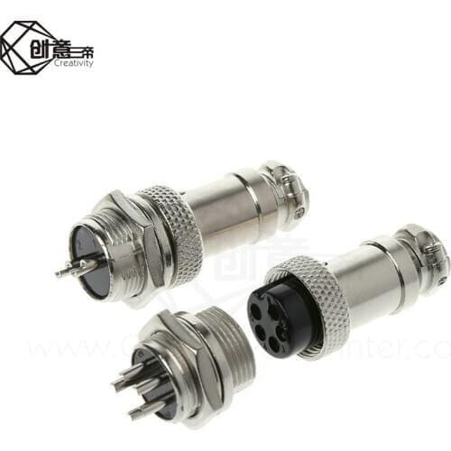 Creativity 1set GX16 2/3/4/5/6/7/8/9 Pin Male & Female 16mm L70-78 Circular Aviation Socket Plug Wire Panel Connector