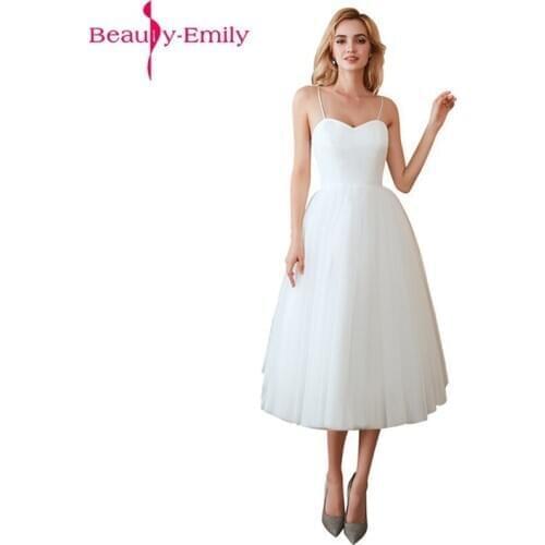 Beauty Emily Elegant Sweetheart Neck Lace Simple Evening Dress 2020 Charming Sleeveless Spaghetti Strap Formal Dress Real Photo