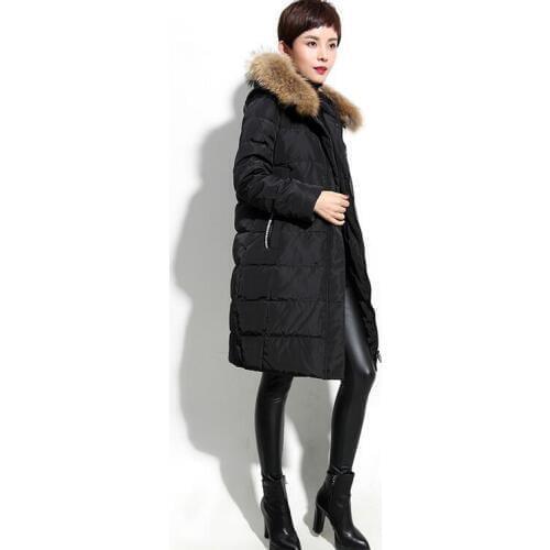Simple Design Women Winter Coat Hooded Fur Trim Down jacket Winter Coat Thick Down Coat Plus Size
