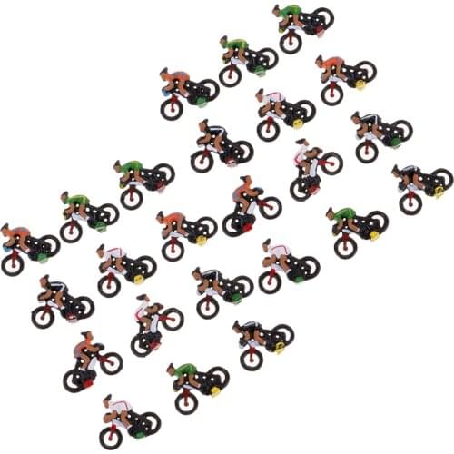 1:87 Cyclist Rider Model DIY Diorama Sand Board Train Model Parts Pack of 24