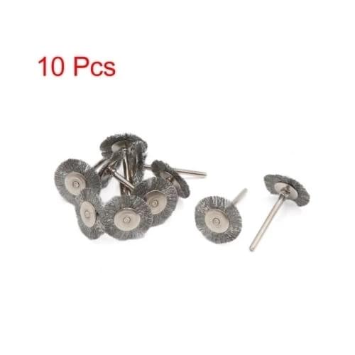 10Pcs 25mm Stainless Steel Rotary Brush Wire Wheel Brushes for Dremel Rotary Tool Dremel Accessories Polishing Grinding Tools