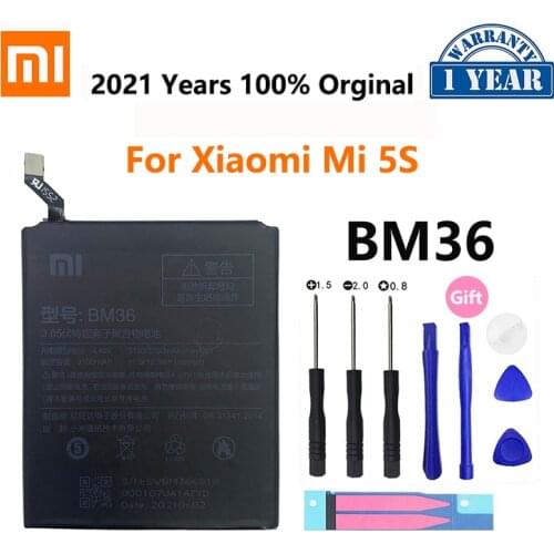 100% Orginal Xiao mi BM36 3200mAh Battery For Xiaomi Mi 5S Mi5S M5S High Quality Phone Replacement Batteries