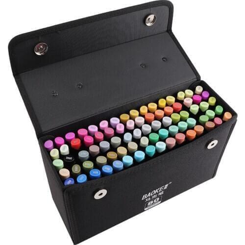 12pcs A Box of Baoke MP2911#12 Oily Marker POP Advertising Pen Marker Double-headed Color Marker 12 Colors