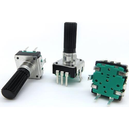 2pcs EC12 type 12-bit potentiometer with switch for ceramic hob stereo amplifier digital pulse rotary 360 degrees encoder